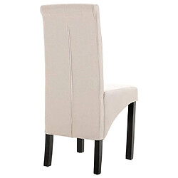 Maison Chic Lot de 2 Chaises à manger,Chaise pour cuisine,Solide Structure crème tissu -MN42425 pas cher