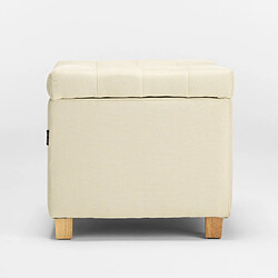 Acheter Ahd Amazing Home Design Pouf de rangement avec coussins recouvert de tissu Coffree matelassé, Couleur: Blanc