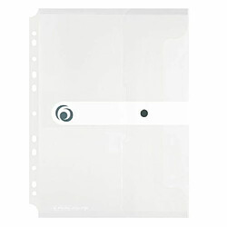 Herlitz 11292935 Lot de 6 pochettes porte-documents A4 en plastique avec bouton pression (Transparent)