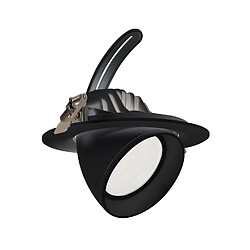 Ledkia Downlight LED 48W Rond Orientable 120lm/W LIFUD Coupe Ø 175 mm Noir Blanc Chaud No Flicker 3000K