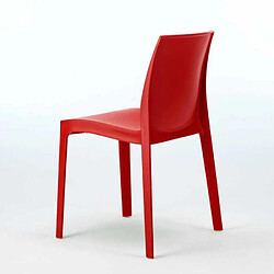 Acheter 22 Chaises Rome Grand Soleil en polypropylène empilables pour bar et café, Couleur: Rouge