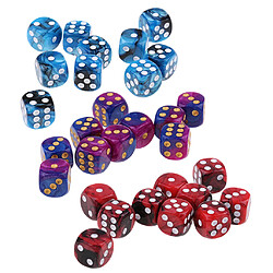 30pcs Acrylique Carré Dés En Pointillés Die Jouets Pour Accessoires De Jeu De Plateau TRPG DND MTG