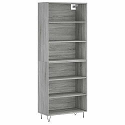 Maison Chic Buffet,Meuble de Rangement,commode pour salon,Cuisine sonoma gris 69,5x32,5x180 cm bois d'ingénierie -MN59524