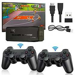 Console de Jeux Vidéo Rétro-VANWIN- Avec 10000+ Jeux Classiques(64G)-2 Joueurs sans Fil USB Plug and Play HDMI TV Stick Portable-Noir 