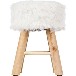 Atmosphera, Createur D'Interieur Tabouret Instant Nature - Blanc