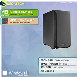 Sedatech Workstation • AMD Ryzen 7 5700X • RTX4060 • 32Go RAM • 1To SSD M.2 • Windows 11