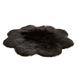 Tapis Tapis antidérapants Tapis Poilu Doux Moelleux Tapis De Tapis En Fausse Fourrure Maison Nouveau - Noir