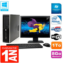 PC HP Compaq Pro 6200 SFF Ecran 27" Intel G840 8Go 1To Graveur DVD Wifi W7 · Occasion 