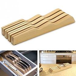 Wewoo Porte-couteau en bois massif Porte-ustensiles de cuisine horizontal Support de rangement pour outils hêtre 