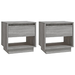 vidaXL Tables de chevet 2 pcs Sonoma gris 45x34x44cm Bois d'ingénierie