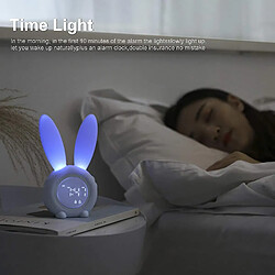 Avis Universal Réveil lumineux pour enfants, réveil pour enfants mignon lapin réveil numérique lumineux LED avec lampe de chevet fonction somnolence contrôle du temps lumineux cadeau pour les enfants filles, garçons, (bleu)