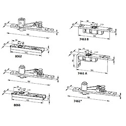 Pivot du haut 7463B partie inférieure - DORMA - 46020049