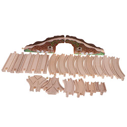 Avis trains en bois piste train jouet compatible set ferroviaire 21pcs croix pont