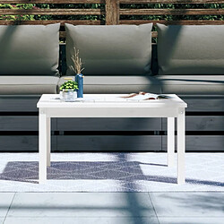 Avis Maison Chic Table de jardin | Table d'extérieur blanc 82,5x50,5x45 cm bois massif de pin -GKD46048