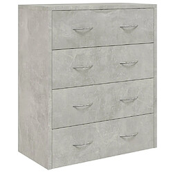 Avis Maison Chic Buffet commode,console avec 4 tiroirs pour rangement 60x30,5x71 cm Gris béton -MN30941