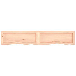 Avis Maison Chic Étagère murale flottante,Etagère de rangement 160x30x(2-6) cm bois de chêne massif non traité -MN52796