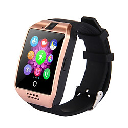 Wewoo Montre connectée or 1.54 pouces TFT écran MTK6260A 360MHz Bluetooth 3.0 Smart Bracelet Téléphone avec podomètre et moniteur de sommeil calculatrice rappel d'appel SMS / Wechat Alertes & Affichage de l'horloge musique synchrone Lecture Réponse & Enregistre