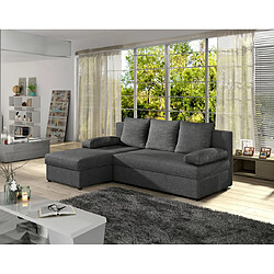 Bestmobilier Numancia - canapé d'angle réversible 4 places - convertible avec coffre - en tissu