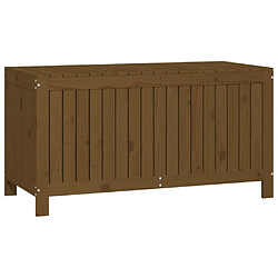 Helloshop26 Coffre boîte meuble de jardin rangement 121 x 55 x 64 cm bois pin marron miel 02_0013103