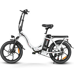 Vélo électrique SAMEBIKE CY20-IT - moteur 350W batterie 36V13AH autonomie 35KM freins à disque mécaniques - Blanc 