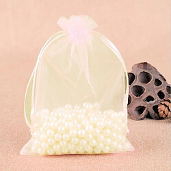 Wewoo 100 PCS Sac Cadeau Bijoux Organza De Mariage Anniversaire Fête Pochettes DessinsTaille Du 20x30cm Rose Shell 