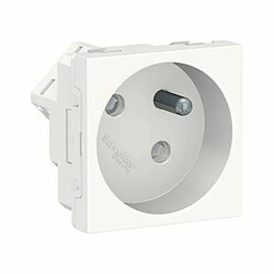 prise de courant - 2p+t - 45d - bornes auto - blanc - schneider electric nu304918 