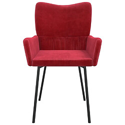 Acheter vidaXL Chaises à manger lot de 2 Rouge bordeaux Velours