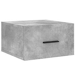 Maison Chic Table de chevet murale - Table de Nuit gris béton 35x35x20 cm