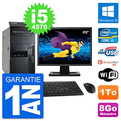 PC Tour Lenovo M93p Ecran 19" Intel i5-4570 RAM 8Go Disque 1To Windows 10 Wifi · Occasion 