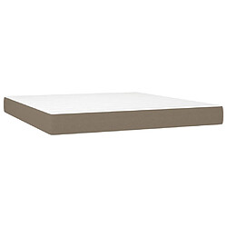 Acheter vidaXL Sommier à lattes de lit avec matelas Taupe 180x200 cm Tissu