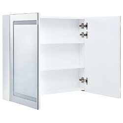 Acheter Helloshop26 Armoire de salle de bain à miroir led 80 x 12,2 x 68 cm MDF blanc 02_0006568