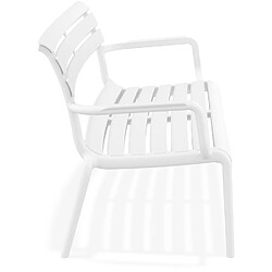 Avis Alterego Banc de jardin 'AROMA XL' blanc en matière plastique