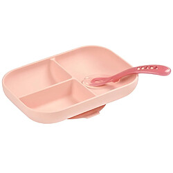 Acheter Beaba Ensemble d'assiette bébé à 2 compartiments Silicone Rose