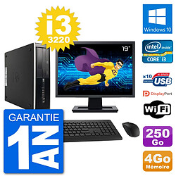 PC HP Compaq Pro 6300 SFF Ecran 19" i3-3220 RAM 4Go Disque 250Go Windows 10 Wifi · Occasion 