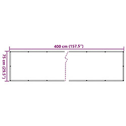 vidaXL Écran d'intimité de balcon blanc 400x75 cm PVC pas cher