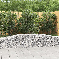 vidaXL Paniers à gabions arqués 7 pcs 400x50x40/60 cm Fer galvanisé 