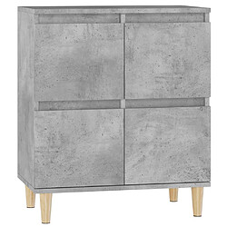 Maison Chic Buffet,Meuble de Rangement,commode pour salon,Cuisine Gris béton 60x35x70 cm Bois d'ingénierie -MN69129