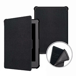 Ultra-mince Custer Tri-Fold Housse Stand PU intelligent étui en cuir pour Kobo Clara HD Noir