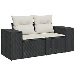 Avis vidaXL Salon de jardin 11 pcs avec coussins noir résine tressée