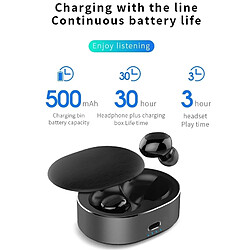 Acheter Wewoo Mini écouteur stéréo Bluetooth V5.0 à réduction de bruit portable avec boîtier charge à rotation 360 degrés (bleu)