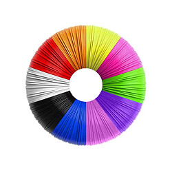 TechKidz Lot de 10 Couleurs de Recharge de 5m pour Stylo 3DConcept Multicolore 