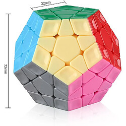 Universal Cyclone Boy 3x3 sans oreille vitesse cube pentagonal 12 lingots puzzle bidimensionnel.(Coloré)