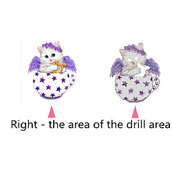 dessin animé chat diy 5d diamant broderie peinture point de croix kit décor violet pas cher