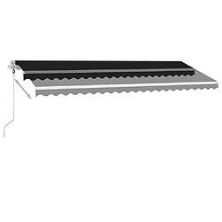 Avis vidaXL Auvent automatique capteur de vent et LED 500x350 cm Anthracite