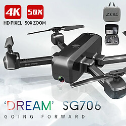 SG706 Drone Avec 4K HD double caméra 5G Wifi FPV Drone RTF RC Quadcopter Follow Me Noir