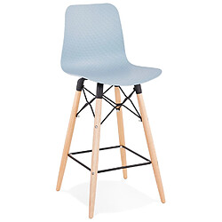 Alterego Tabouret snack mi-hauteur 'MOZAIK MINI' bleu style scandinave