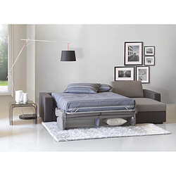 Avis Autrement Talamo Italia Canapé-lit d'angle Elisabetta, Made in Italy, Ouverture pivotante avec matelas et filet inclus, avec péninsule conteneur réversible, avec accoudoirs standard, Cm: 280x95h90, couleur Gris et Anthracite