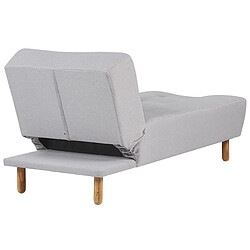 Beliani Chaise longue en tissu gris clair ALSTEN pas cher