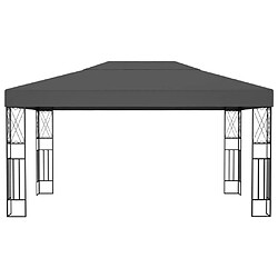 Acheter Maison Chic Tonnelle | Pergola avec guirlande lumineuse à LED 3x4 m Anthracite Tissu -GKD58606