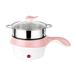 Cuisinière électrique Multifonction Gril Hot Pot Pour Dortoir Riz Oeuf Bouilli Rose 1.8L